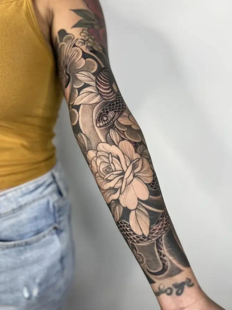 Sleeve Tattoo at 18b Tattoo in Las Vegas