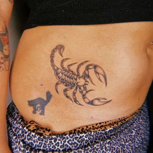 Detailed black and grey scorpion tattoo | Las Vegas Arts District