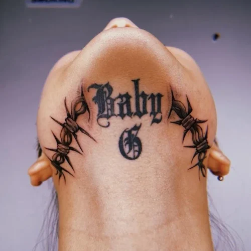 Black and grey surrealist Neck tattoo- By Marcos Ta 18b Tattoo