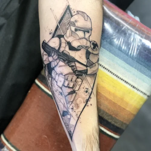 Black and Grey Fine Line tattoo sleeve Las Vegas - By Tyson 18b Tattoo